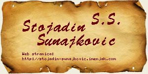 Stojadin Sunajković vizit kartica